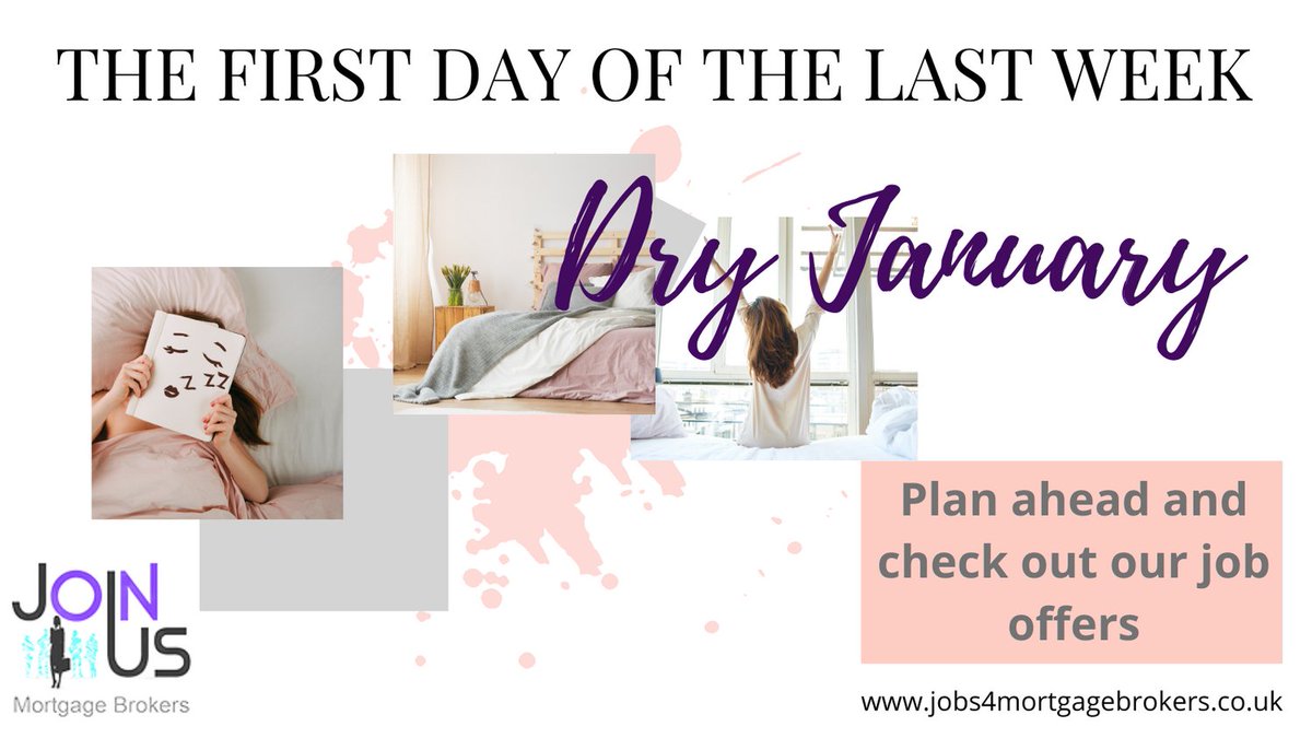 I usually start the year with #DryJanuary to clear body and mind after the celebration. It's also a good time to evaluate my life &amp; career. If you do so and find you need a change of working environment, check us out. No set sales targets, no pressure, healthy split and support.