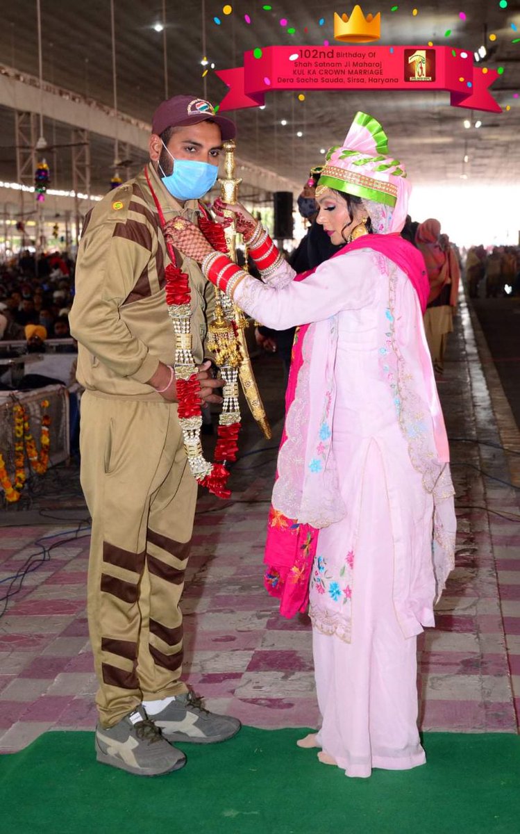Ssona3217's tweet photo. शाह सतनाम जी के जन्मदिन की खुशी में @derasachasauda में कुल के क्राउन के तहत एक शादी की गयी। इस मुहिम के तहत कुल 25 शादियाँ की जा चुकी हैं। 
#PhotoOfTheDay
#InstaBirthday 
#Birthday
#BirthdayOfShahSatnamJi
#Celebration
#HappyBirthday
#InstaGud
#BirthdayCelebration
#BabaRamRahim https://t.co/5XbvqpUnva
