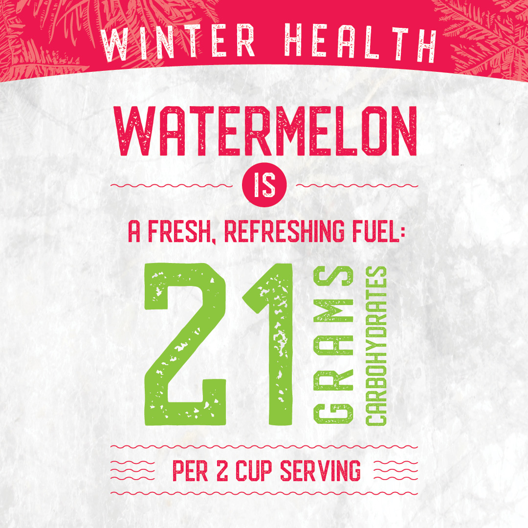 WatermelonBoard's tweet photo. Carbohydrates are your body's main source of energy. They fuel your brain, kidneys, heart, and nervous system. Enjoy some watermelon in the winter today! #HowDoYouWintermelon https://t.co/Z4ti0vgSKY