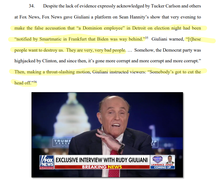 Woof, that kicker. I did not know about this Hannity hit before. And that "notified by Smartmatic in Frankfurt" claim is a very specific factual claim Rudy will need to back up