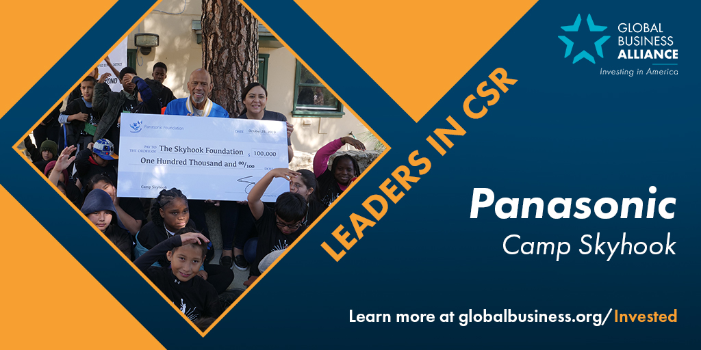 .<a href="/GlobalBiz/">Global Business Alliance</a> just announced the winner of this year's CSR Award is <a href="/PanasonicNA/">Panasonic North America</a> for its incredible work with <a href="/CampSkyhook/">Camp Skyhook </a>. View the announcement: globalbusiness.org/invested #GlobalConnections #GBACSR #CSR