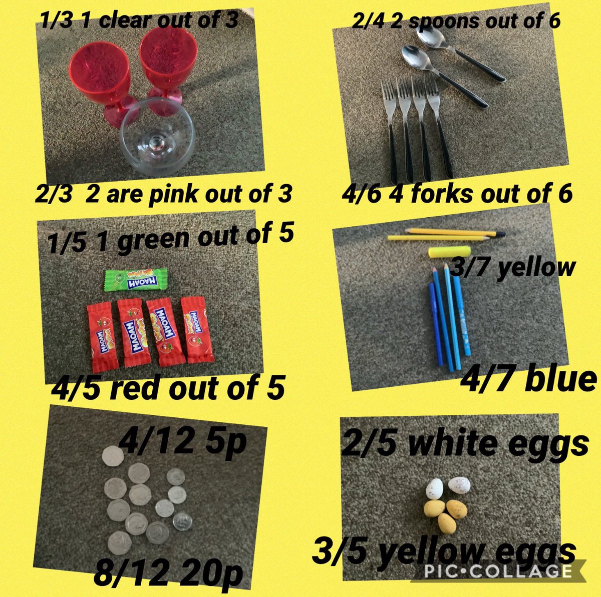 WellfieldMiddle's tweet photo. Today, Y5 have started a new topic in maths and created fractions using items around their houses (or classroom). Can you spot Mikey’s dogs? #WMSMaths https://t.co/UPR8DsJhjh