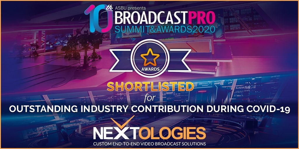 Nextologies's tweet photo. Beyond excited to be shortlisted for this prestigious award for Nextologies collaborative efforts for remote production in 2020!
#broadcast #MiddleEast #award #collaboration #technology #MENA #nextologies #MondayMotivaton https://t.co/tlMVF6et2y