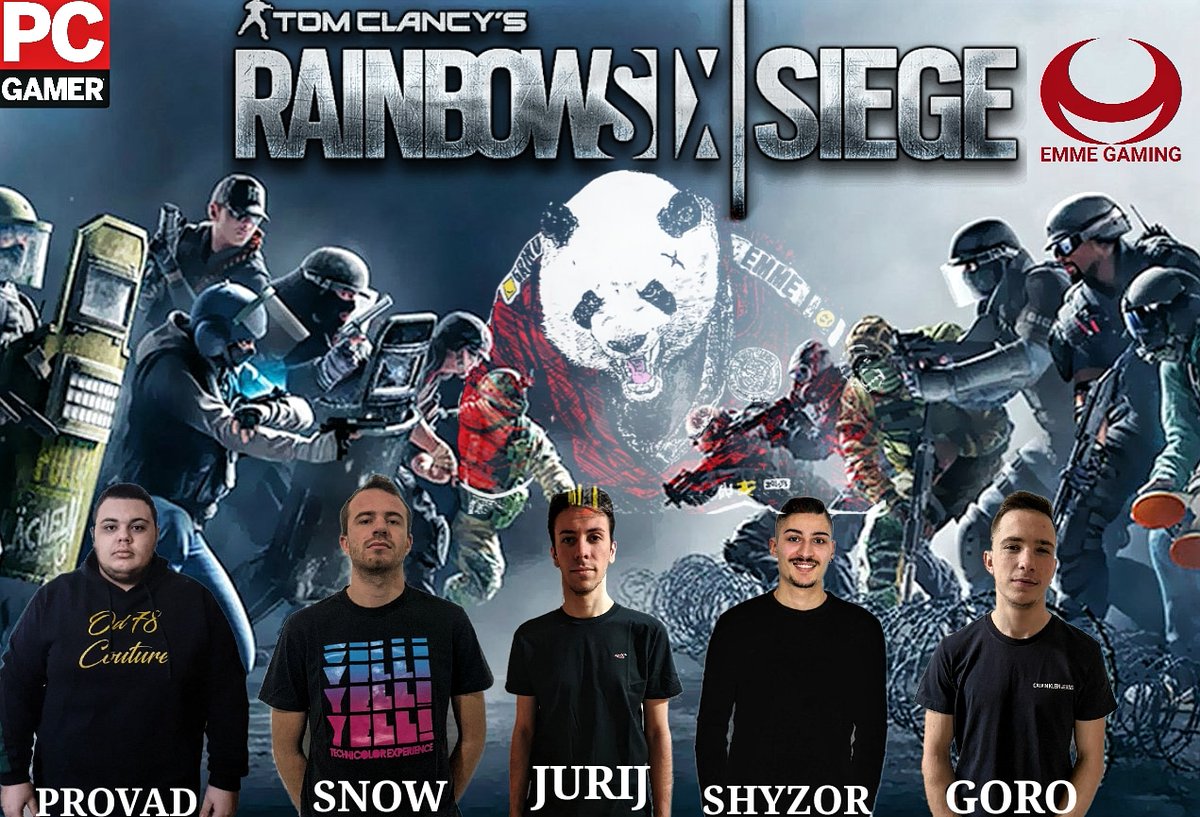 EMME_GAMING_'s tweet photo. #rainbowsixsiege #pcgaming 

Annunciamo ufficialmente il nostro nuovo #Team su #R6 piattaforma #PC 
In bocca al lupo a 
#Snow92 
#Provad
#JuriJ
#ShyZor
#Goro

#goEMME #Esports #r6siege #ubisoft https://t.co/bmBFUGJEM2