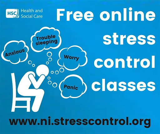 FREE STRESS CONTROL CLASSES 
Next round starts Monday 8th February. 

Please click the following link for an information sheet with instructions on how to access the online classes available at ni.stresscontrol.org