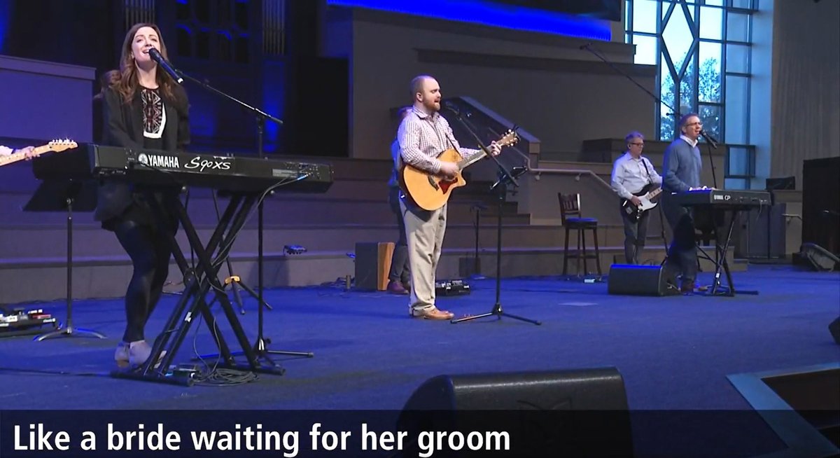 CalvaryCLT's tweet photo. What a joyful time of worship Sunday! Are you waiting for Jesus’ return with excitement? How encouraging to remember that our citizenship is in Heaven! “Like a bride waiting for her groom, we'll be a Church ready for You…” #WaitForJesus #calvaryclt https://t.co/GUsFbckwSE