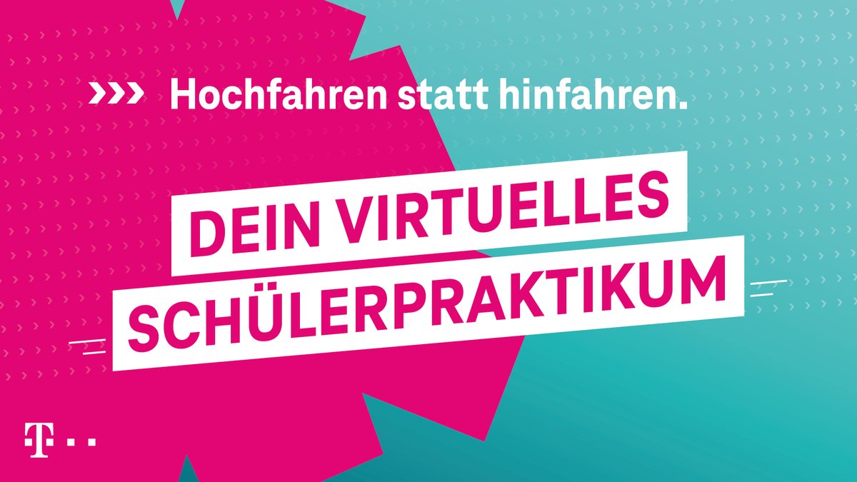 TelekomKarriere's tweet photo. Für alle Schüler*innen ab der 8. Klasse: Ein verpflichtendes #Berufsorientierungspraktikum, 100% #digital, 1:1 Betreuung! Hier mehr erfahren &amp; bewerben: https://t.co/7txeMZmasM . Noch Fragen? Dann hinterlasse uns gerne ein Kommentar und wir helfen Dir weiter! #Schüler #Praktikum https://t.co/vI1tT5oVnF