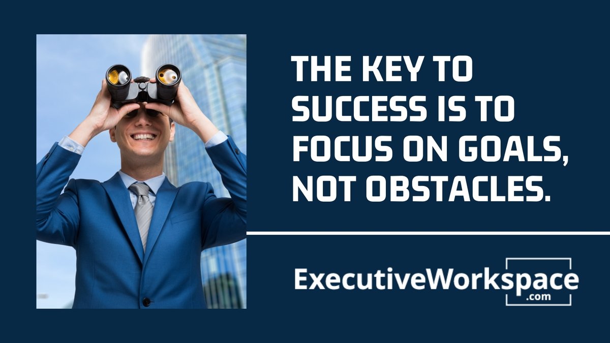 executivework_'s tweet photo. The key to success is to focus on goals, not obstacles.
#motivation #monday #executiveworkspace #ews #officespace #success #executive #coworking #privateoffice #office #officegoals #dallas #fortworth #dfw #austin #entrepreneur #business https://t.co/VgZ8bfO3rt