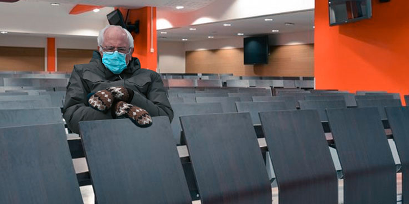 groupe_iscparis's tweet photo. #BernieMeme #BernieSanders est seul et s'ennuie un peu en amphi 1... 

On a super hâte de retrouver tous nos étudiants ! 🥰😅 https://t.co/vN1hjSGIBD