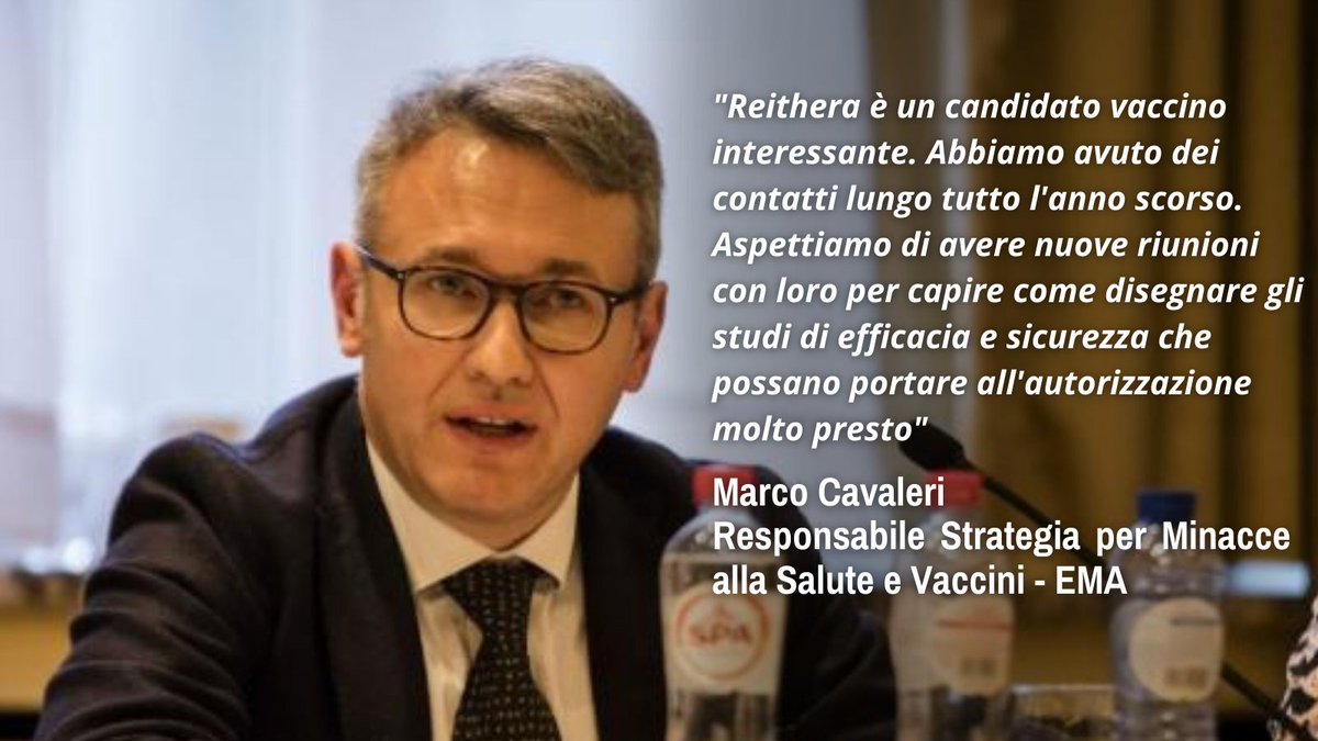 ReitheraSrl's tweet photo. 🗣 Marco Cavaleri, Responsabile della Strategia per le minacce alla #salute e i #vaccini presso l’Ema (Agenzia Europea per i Medicinali), è intervenuto ieri sera a @chetempochefa citando anche il nostro lavoro a #ReiThera ⤵
@EMA_News https://t.co/J79Fspq2Mz