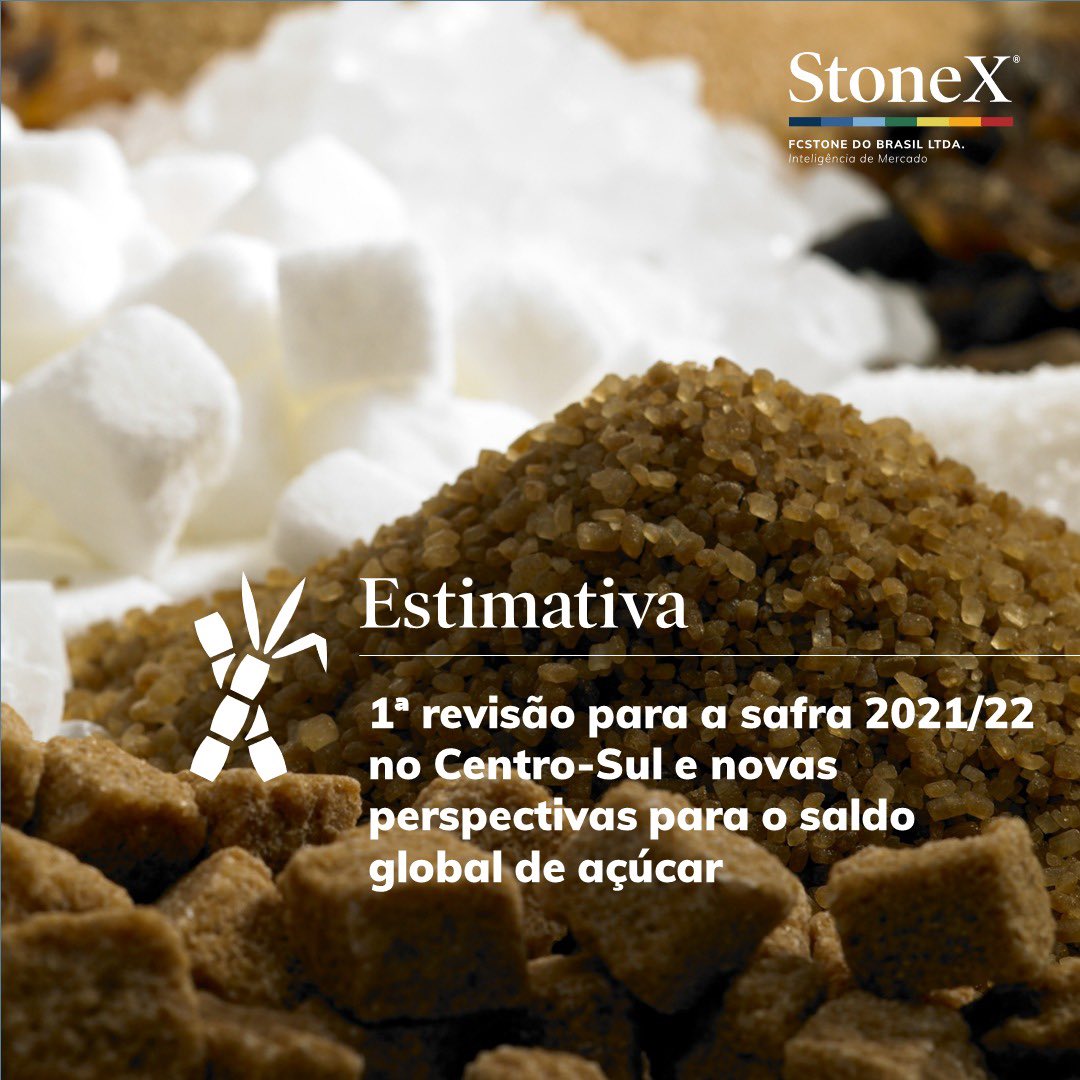 Nesta segunda-feira (25), a @StoneX_Brasil divulga suas revisões de estimativa de safra do setor sucroenergético: Safra de #Cana-de-Açúcar no Centro-Sul e Saldo Global de #Açúcar. Acompanhe os destaques! https://t.co/NPl8OKhc3G