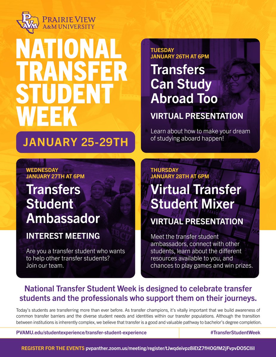 PVAMU #TransferStudentWeek