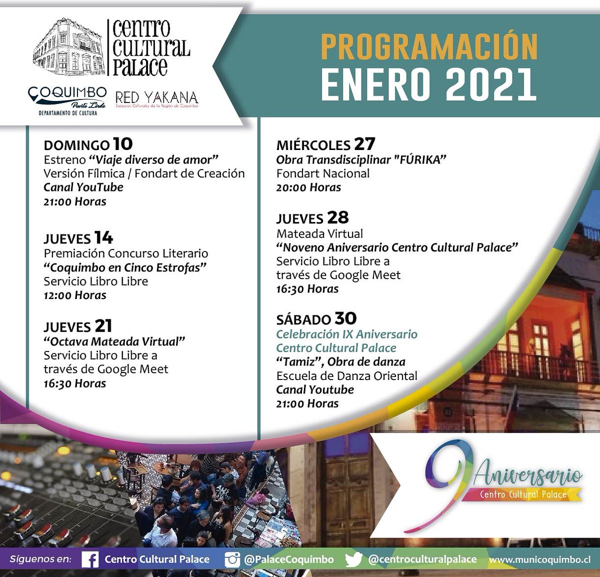 Pronto estaremos de más actividades gracias a nuevos anuncios en el Plan Paso a Paso, realizados por el #Mincap 📚😀🎶🎨😷👇👍!!

#PalaceSomosTodos 
#CentroCulturalPalace