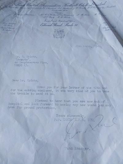 4/4 What is remarkable tho is that Don Revie is replying on behalf of the club. Not only leading us to glory home and abroad with a relatively small squad but getting involved at grass roots level too!! Did Bielsa have input this time? Will it have 49ers logo plastered around it?