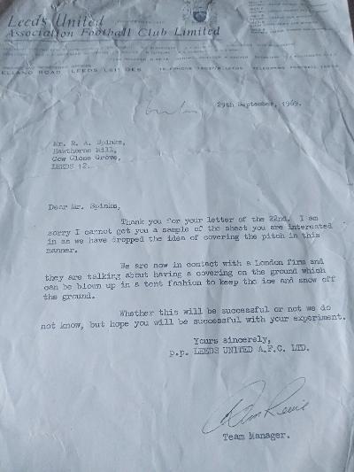 4/4 What is remarkable tho is that Don Revie is replying on behalf of the club. Not only leading us to glory home and abroad with a relatively small squad but getting involved at grass roots level too!! Did Bielsa have input this time? Will it have 49ers logo plastered around it?