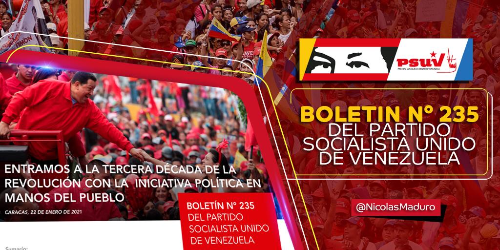 Debemos estar preparados para los retos del 2021, el año del Bicentenario de Carabobo, y al respecto, nuestro Comandante Chávez trazó los grandes objetivos. Te invito a analizar sus reflexiones e instrucciones en el Boletín N° 235 del <a href="/PartidoPSUV/">PSUV</a> ==> bit.ly/3o8ZQ8w