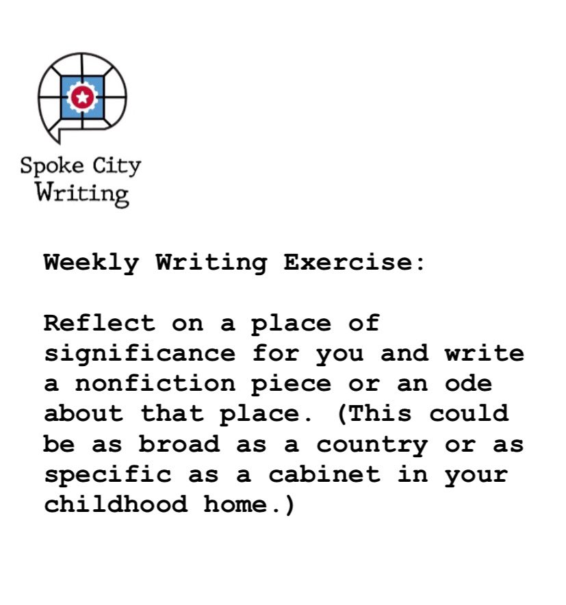SpokeCityTweets's tweet photo. Place writing is a great way to notice and reveal larger themes in our memories. #SpokeCityWritingExercise https://t.co/LbJSJaiywp