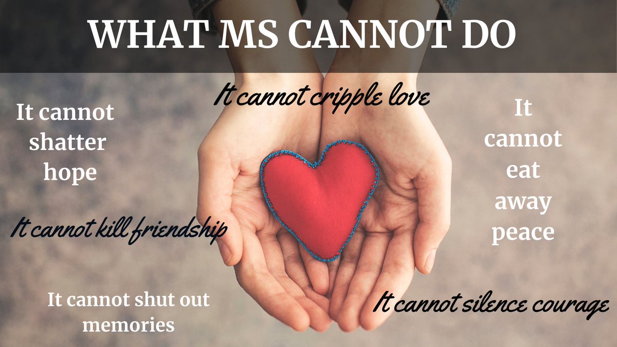 A little #mondaymotivation to kick those Monday blues!😍

Let's remember today what MS CANNOT take from us. Together we are stronger than MS!💪💋
