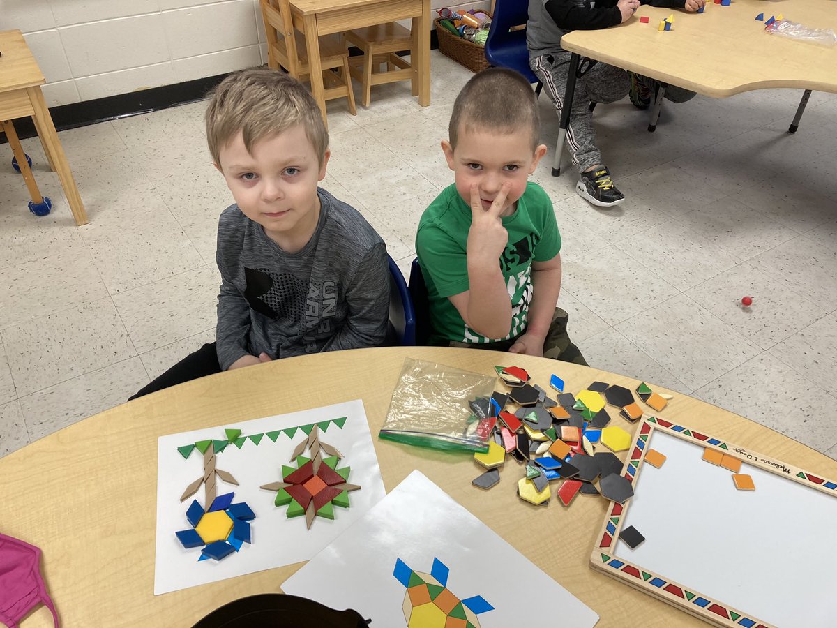 APLowPrimary's tweet photo. Ms. Hynes kindergarten students are exploring shapes in their numeracy blocks this morning. #geometryisfun @NLESDCA @NLESDNT https://t.co/kqYArPZBcz