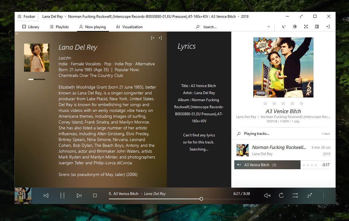 prokash_sarkar's tweet photo. A glimpse of my current Foobar 2000 setup that blends perfectly with Fiio DAC products, including K5 Pro and M3 Pro. Also, the theme gives the player a sleek, modern look.

#audiophile #foobar2000 #fiio #fiiok5pro #fiiom3pro https://t.co/Vb4Bxzu2fZ