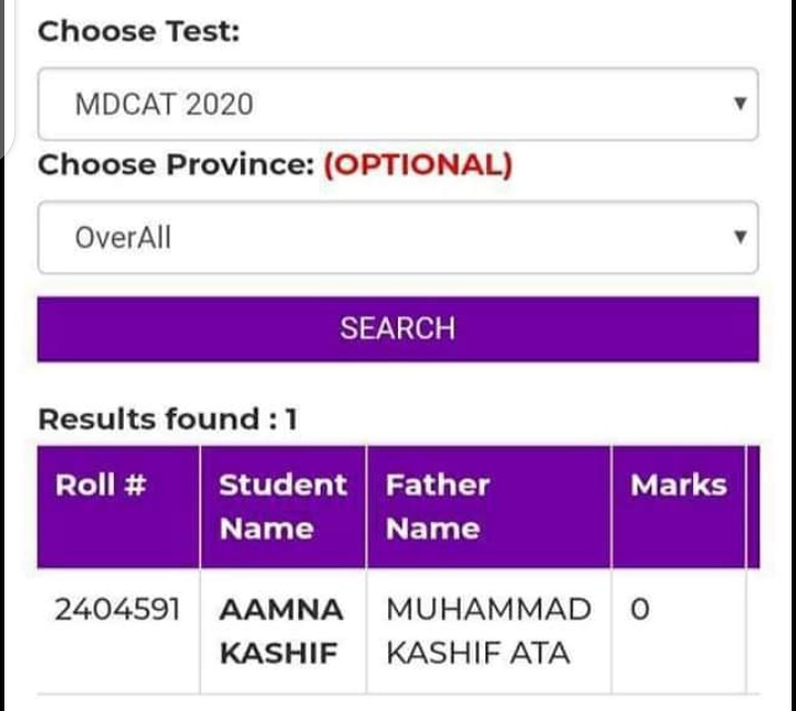 Abdur_0302's tweet photo. MDCAT Test: 29 Nov 2020
Name: Aamna Kashif
Father Name: M.Kashif Ata
Roll number: 2404591
Now PMC will decide it, Either Nov 29,2020 test was fair or unfair.
#Nmdcatvictimswantjustice
@pmc_org 
@fslsltn 
@MJibranNasir 
@Lawyer7ihc https://t.co/DuXlk8kBcm