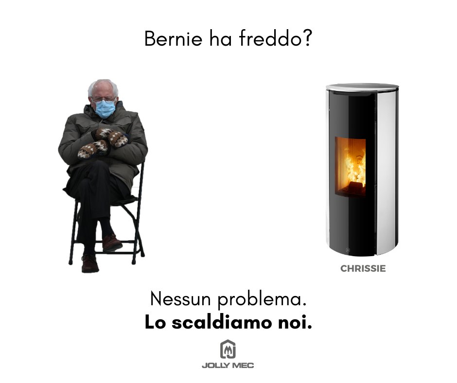 Bernie Sanders, non le serviranno i guanti con la nostra Chrissie. 😉
You won't need your gloves with our pellet stove Chrissie.
⬇️
bit.ly/2YeLY2e
#BernieSanders #meme #pelletstove #JollyMecSpa🔥