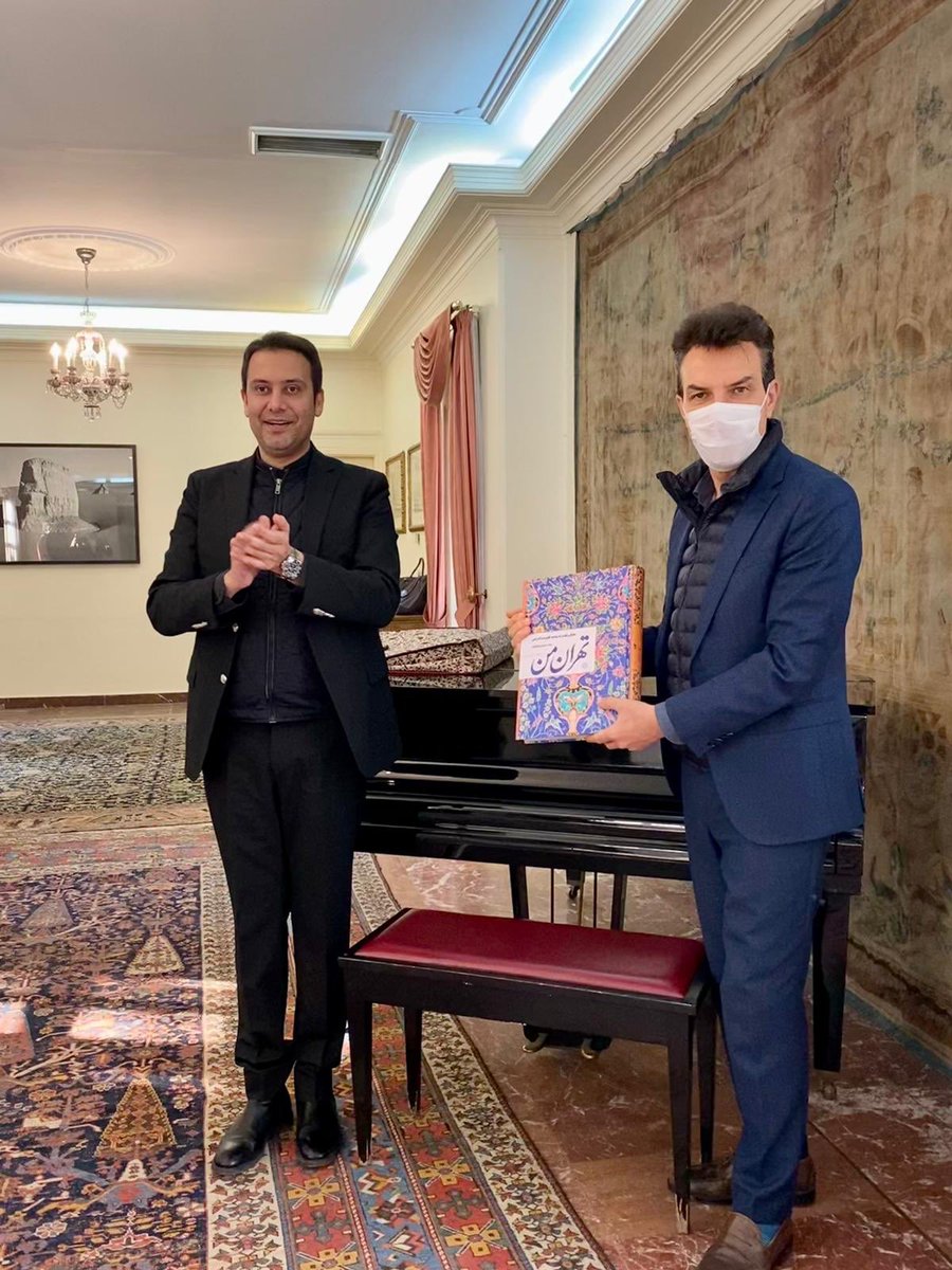 Assafir_Perrone's tweet photo. Pleased to host today presentation of Dr. Farahbod new book #MyTehran, featuring #Italy’s residence in #Tehran & its Persian gardens, plus 340 other buildings.
Thanks to Dr. Hashemi & all members of #Iran’s Cultural Heritage Ministry & Tehran’s municipality participating today. https://t.co/miho0IJ2bJ