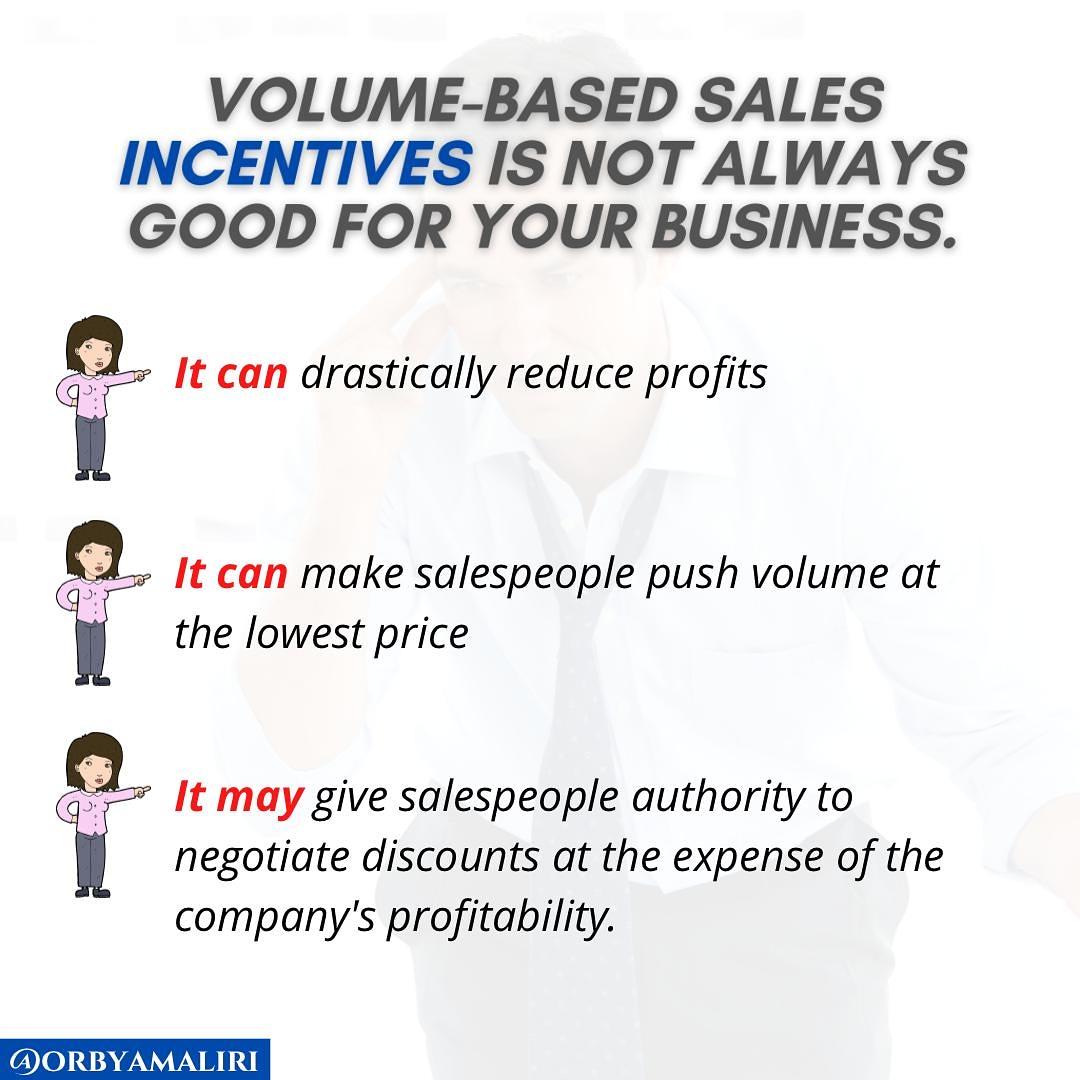 PricingThe's tweet photo. If you are in the habit of the more you buy, the more discount you receive; stop it. In this post, I share some of the issues that arise from volume based pricing. If you have to apply this pricing strategy, ensure you are making profit.  #orbyamaliri #thepricingstrategist https://t.co/M55UC9pYiA