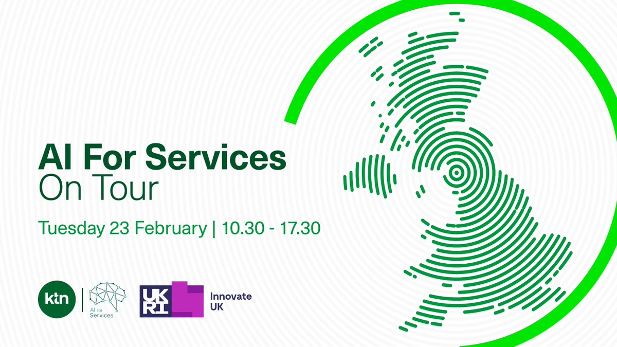 AIForServices's tweet image. 📣 Calling investors &amp;amp; innovators working in #accountancy, #law, #insurance and #financial services firms!

Join us on a virtual trip around the UK to learn about local initiatives &amp;amp; support, hear pitches from selected startups/SMEs and network 1-2-1  → ktn-uk.org/events/ai-for-…