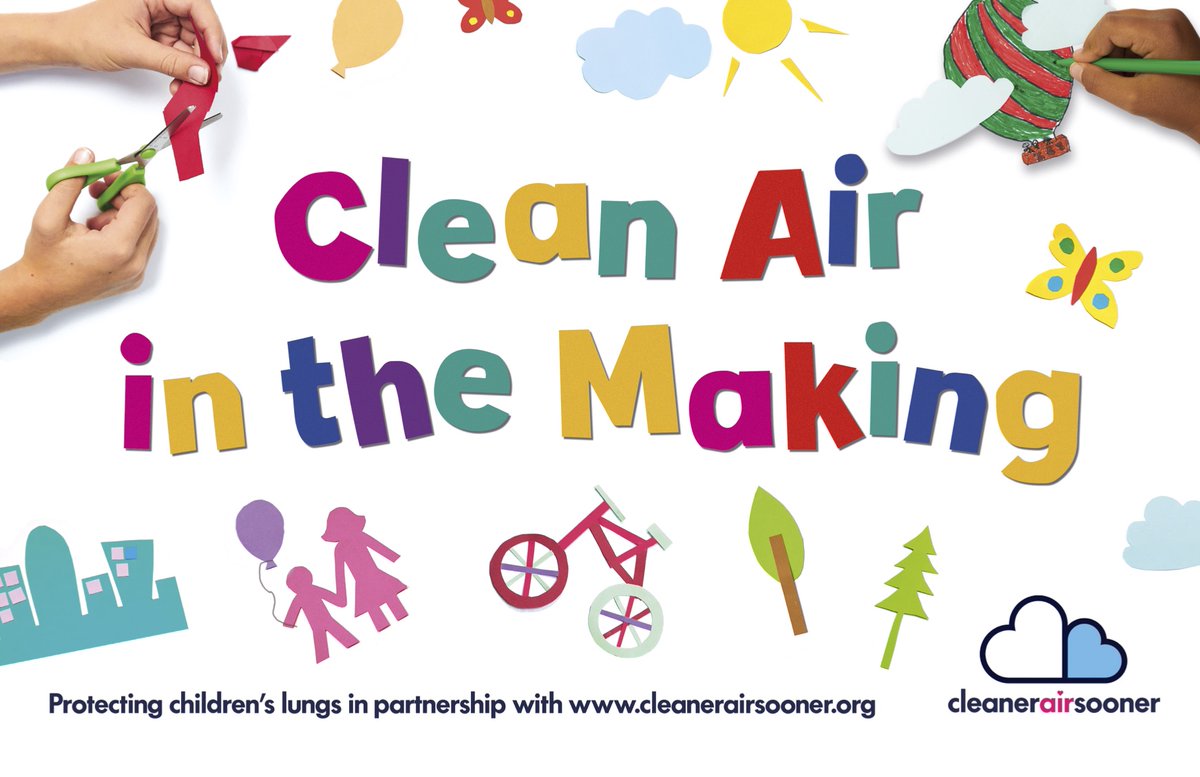 Just two days until our webinar for parents and schools about raising awareness about pollution with Cleaner Air Sooner + @ClientEarth. Sign up here: eventbrite.co.uk/e/cleaner-air-… + find out how to get one of these fantastic banners for your school! @mums4lungs