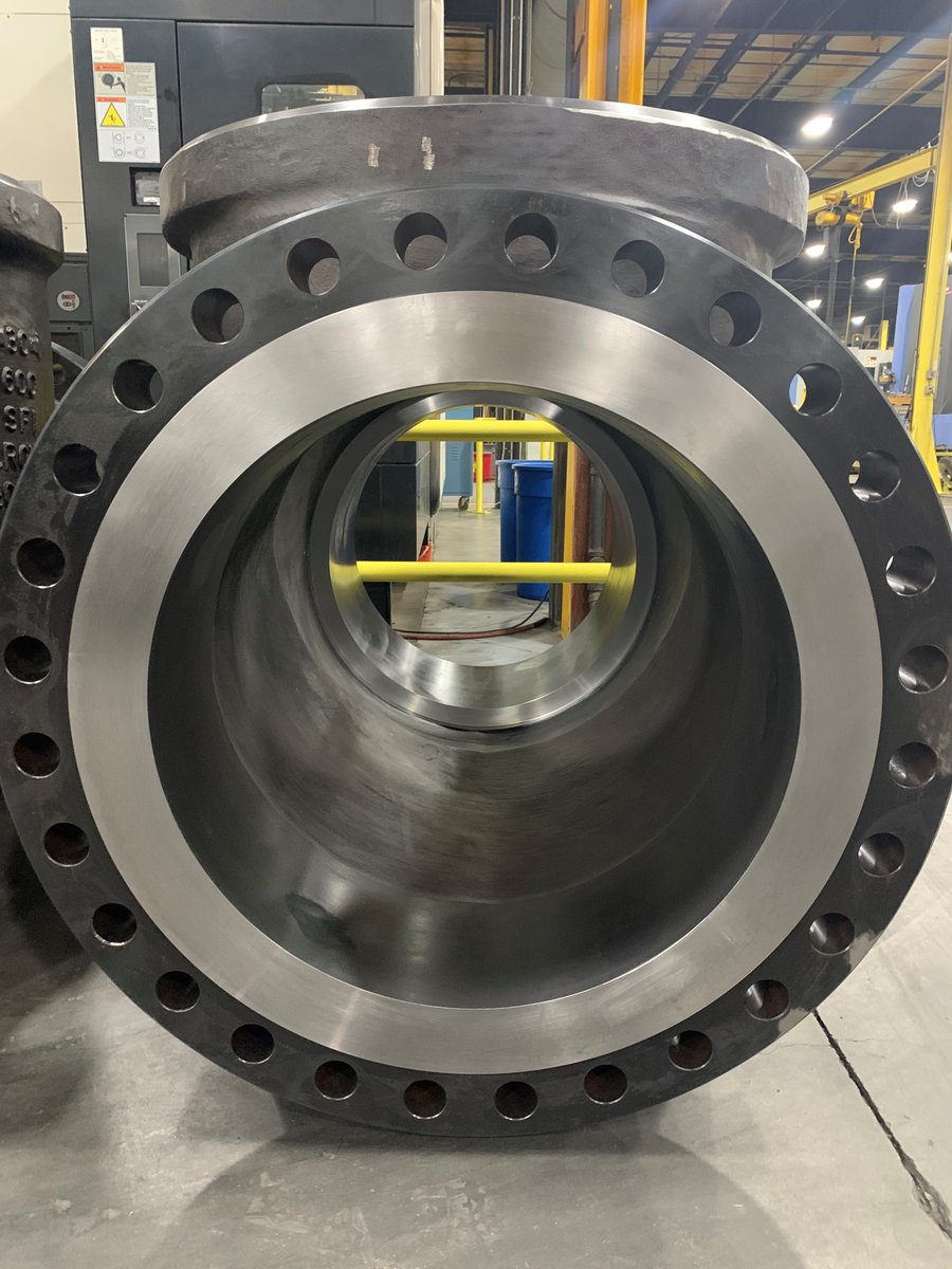 StreamFlo's tweet photo. Look at this huge check valve waiting to move to the next step in manufacturing! Our check valves range from half an inch to 48 inches, this being one of the larger ones. We have the size to fit your every check valve need! #streamflo #manufacturedrighthere #locallymade https://t.co/1kIa7beHit