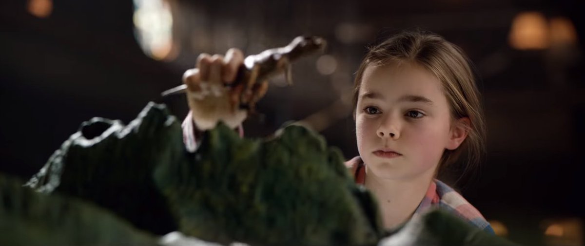 [2/19] Starting off with Maisie Lockwood and her dinosaur toys scene, this would probably play out after the Brachiosaurus Dock scene, and before Maisie's and Mill's talk regarding the Dinosaurs