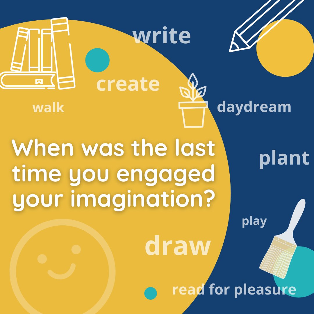 MVNUCSS's tweet photo. Take some time to imagine or create this week! Even 30 minutes away from assigned work and dedicated to imagination and creativity could reset your mind and help your mood and productivity. https://t.co/aflD3UzokN