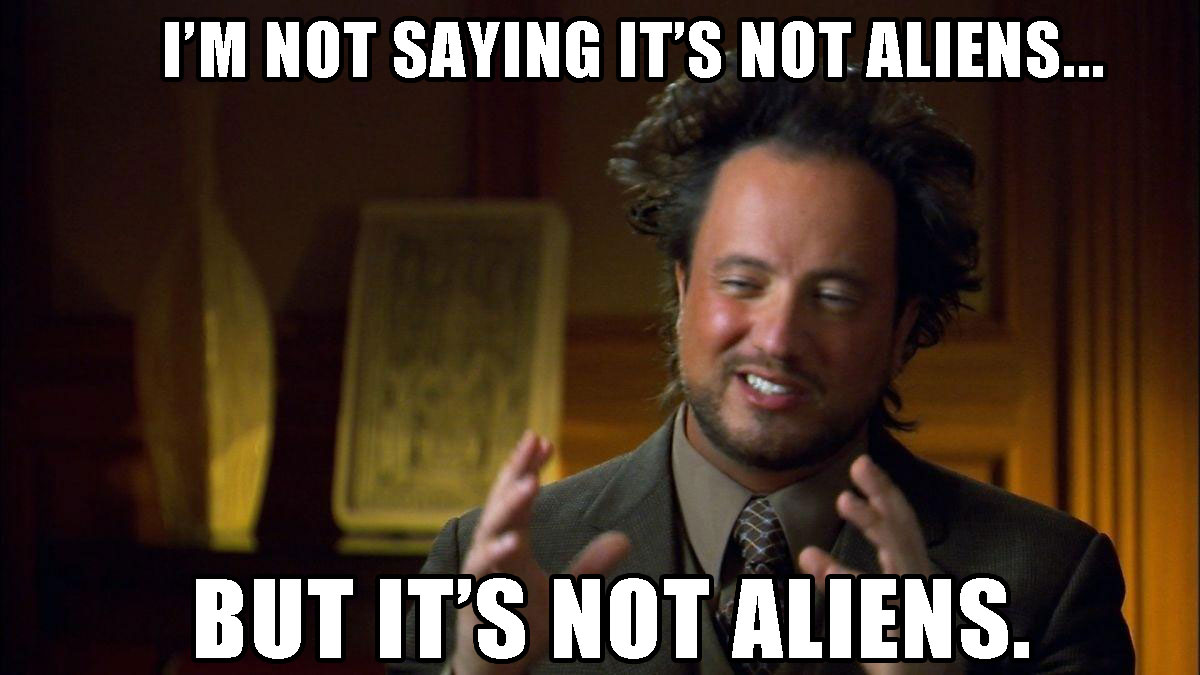 6/ I mean, *something* made that system the way it is. For all we know this is a more common setup than our own system. Maybe *we're* the weird ones. Or maybe it was aliens. Probably not though.