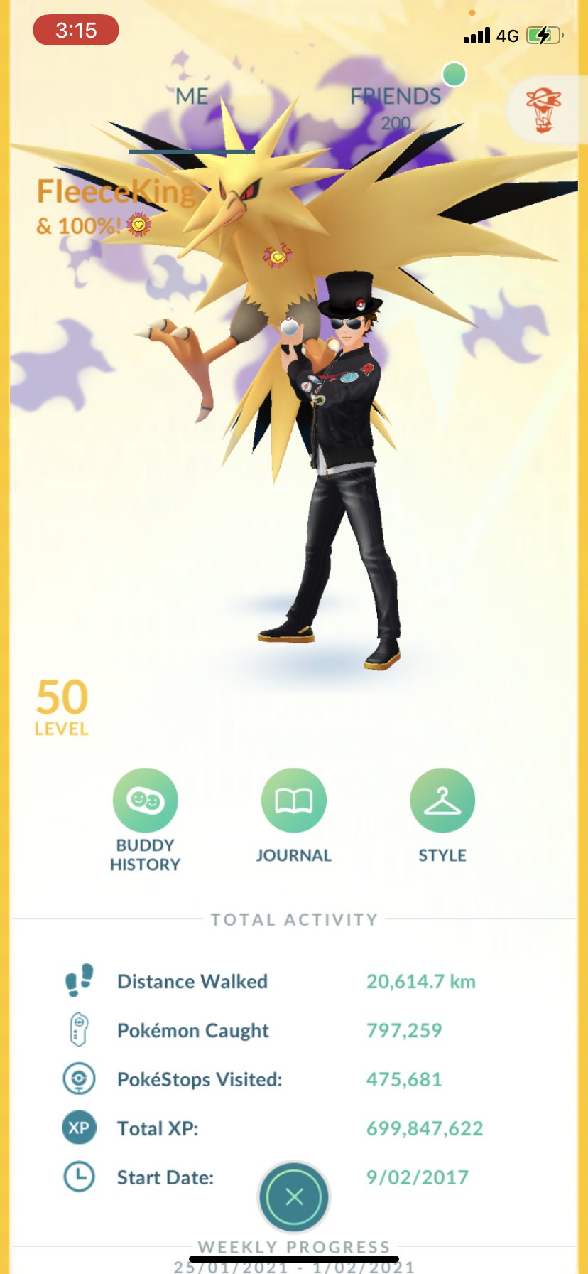 pokemon go account lvl 50