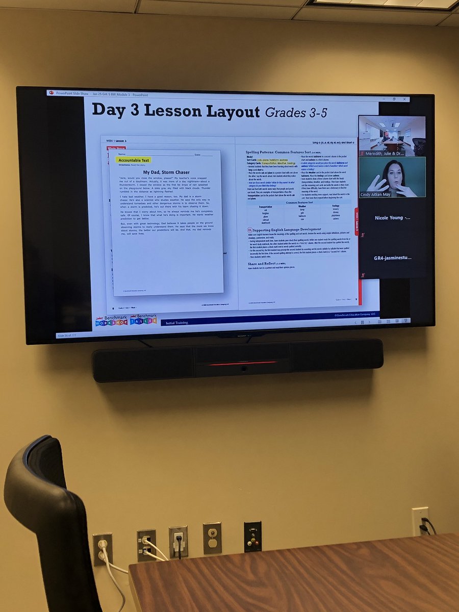 MCPS elementary special education teachers participating in a live virtual Benchmark Training.