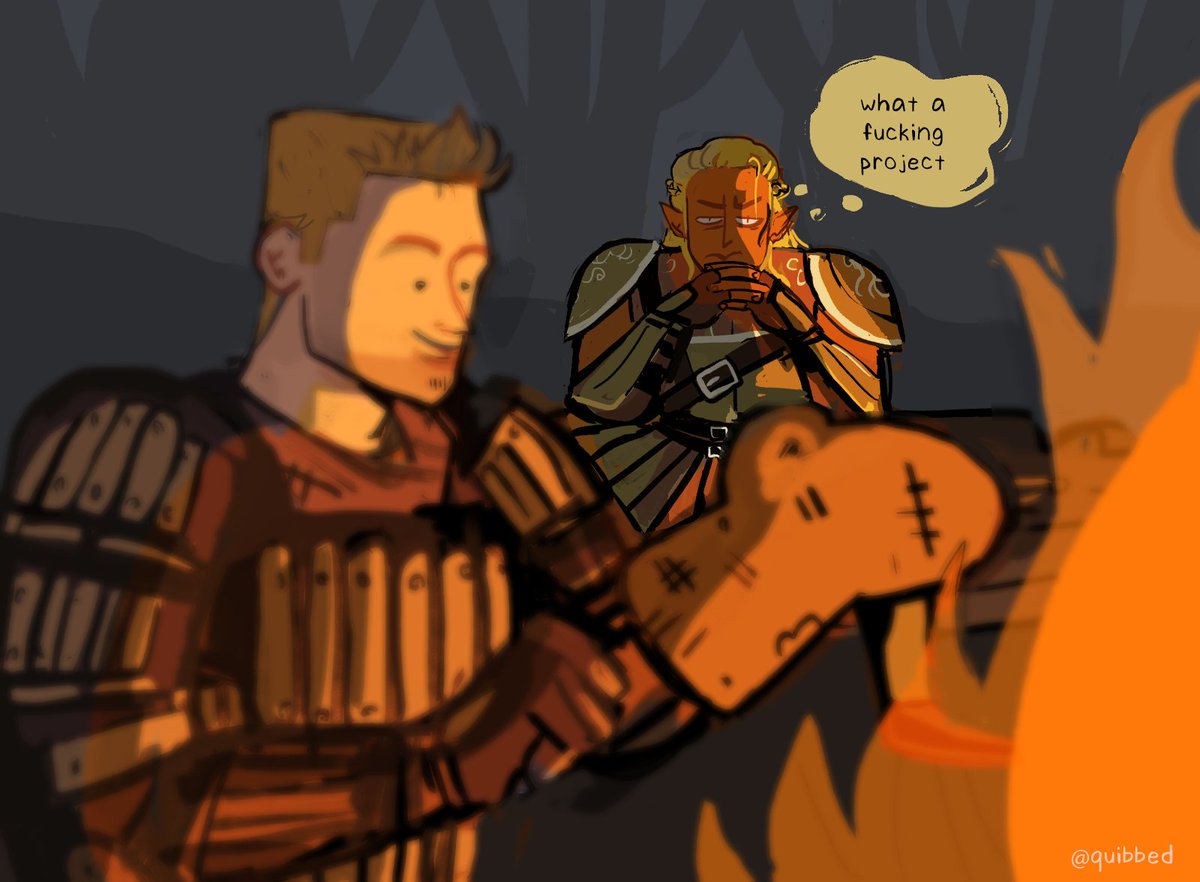 zevran and alistair give me an extremely specific emotion 
