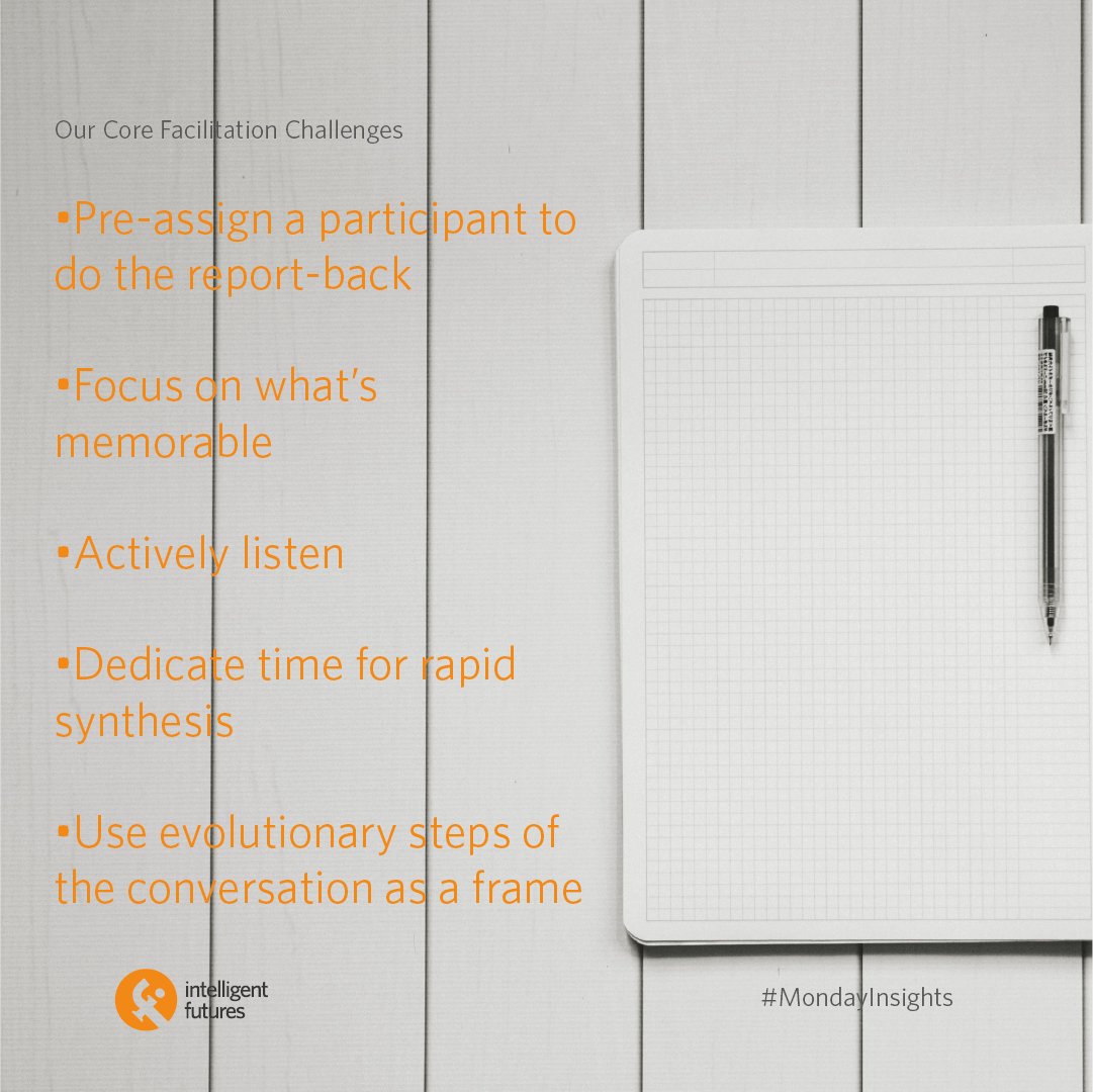 IntFutures's tweet image. In today&apos;s #mondayinsights we discussed how to overcome some facilitation trip-ups. What do you find the most challenging about facilitation? #facilitation #engagement #community #conflictresolution
