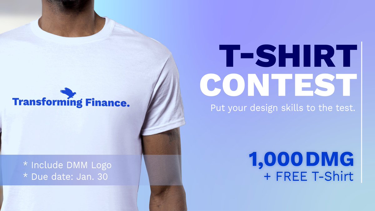 #DMM gives you the chance to win 1,000 $DMG!! 😎 Don’t forget to participate in our t-shirt contest. You’ll be able to vote on your favorite design! Submit your proposal today 👇 forms.gle/vRo7vWcJHZQ4Nc…