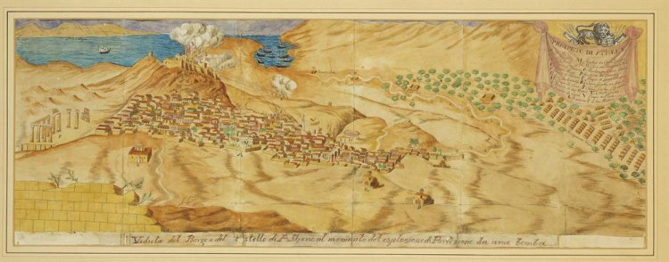 In maps from the 17th centuries, "The European vision of the city emerges from the panorama of Athenian views, with its ancient monuments a constant reference point." - @TheBenakiMuseum. They had no interest in Byzantine culture but only wanted to see Classical ruins.