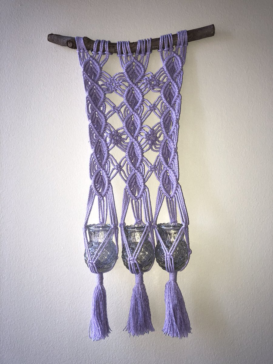 lucidblooming's tweet photo. Purple propagation station wall hanging 🥰💜 #macrame https://t.co/wrjT1elEHD
