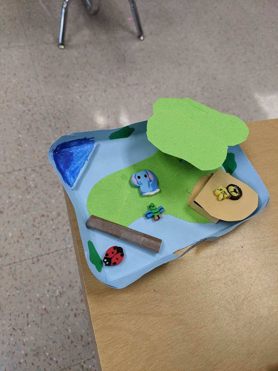 sdmalibraryK5's tweet photo. Just saw something fun and adorable in @OaklawnSchool 4th grade, Mrs. Jahn's class. Mini zoos.❤️ https://t.co/h85tMkaJjq