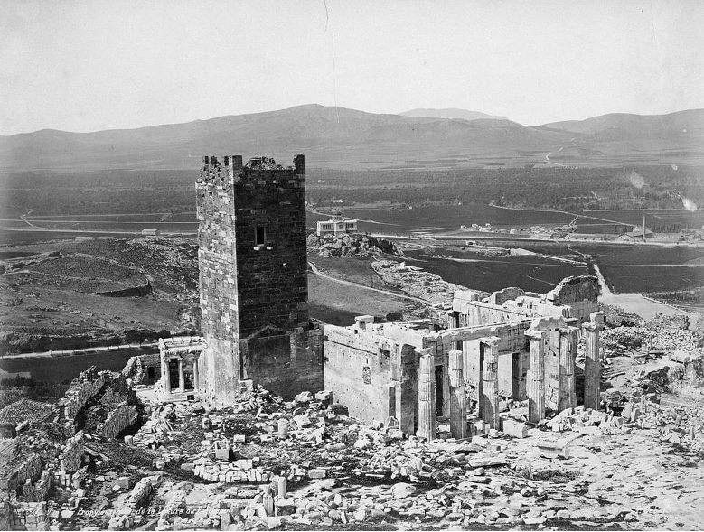 Athens has also been the victim of the deliberate destruction of Medieval monuments in favor of a more Classical landscape. In 1874, Heinrich Schliemann, the archaeologist who excavated Troy, financed the removal of the Frankish Tower, a 12th-century monument on the Acropolis.