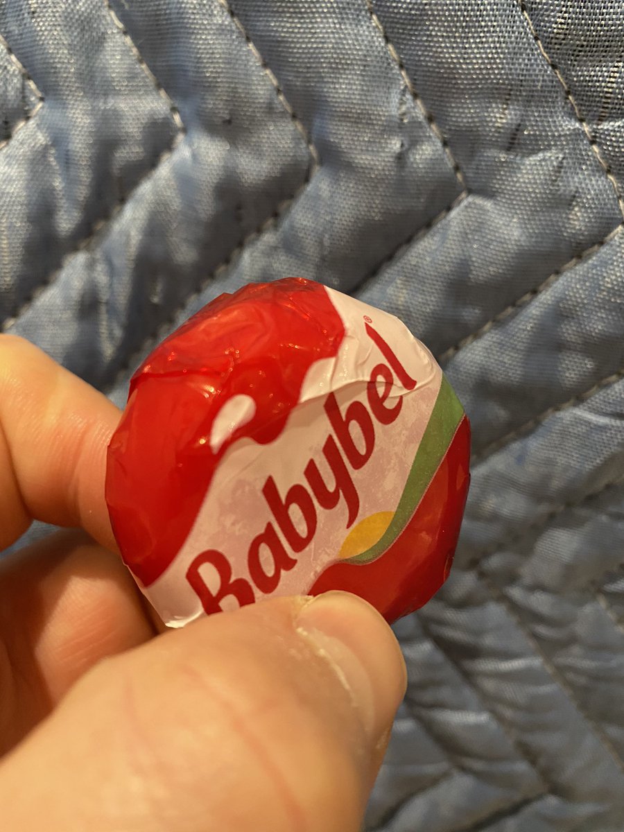 The babybel.  I eat too many.  They are the thoroughly unrewarding, yet moreish ‘cheese’.  Maybe the struggle of unwrapping the two tactile layers with thoughtful, hasty, cumbersome dexterity makes them more tantalising; yet ultimately disappointing.  #existentialcrisis #cheese