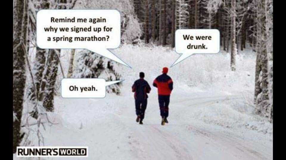 NannaOnTheRun07's tweet photo. Reminds me of laying in a hotel room in Benidorm & signing myself & my bestie @LoriAngelo3 up for a half marathon. I’m sure we can all relate to this in these snowy times! 🤣 #WhatWereWeThinking #DrunkDecisions #SnowRuns @absolute360 @AWRunFitness @247runningclub @UKRunChat 💜 https://t.co/M6eT3Es12M