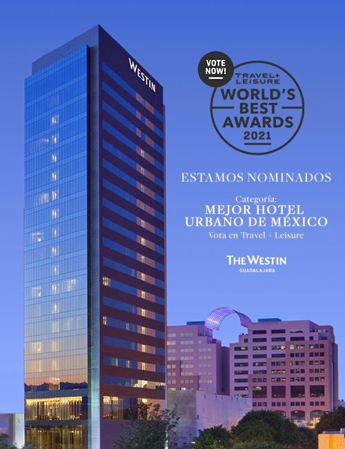 ¡Gracias a nuestros huéspedes y a <a href="/TravelLeisure/">Travel + Leisure</a> por la nominación en los World’s Best Awards 2021!
😉 Vota por tu experiencia de viaje favorita aquí: tlworldsbest.com/vote

#WestinGDL #TLWorldsBest