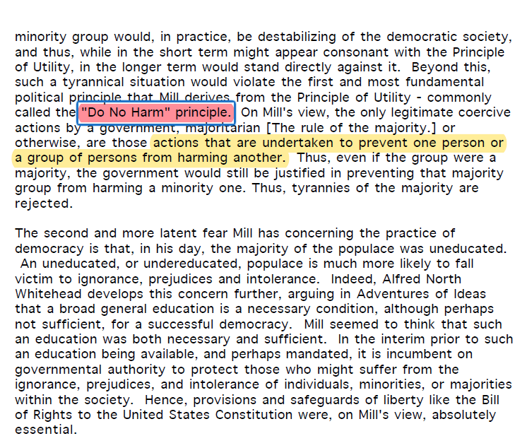 #1 is just John Stewart Mill's "harm principle"It can be summarized as: "Do what ever you want as long as you don't harm anyone"Source: "On Liberty" (1859) John Stuart Mill