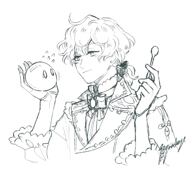 A bit late but am thinking that maybe I should join #GenshinOCweek here and there with a joke oc I made a while back...

His name is Vanille--he sells ice cream and he *really* likes slimes.

Day 1 : Vision/Backstory 