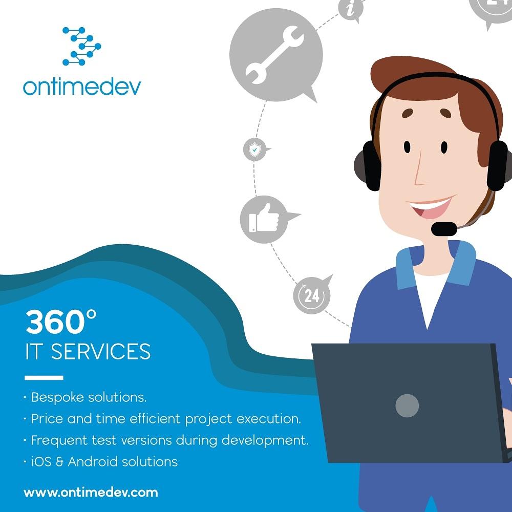 Get 360 degree #itservices with us & gain competitive advantage.
Visit ontimedev.com

#ontimedev #informationtechnology #itsolution #mobileapps #customsolution #Project #development #iosdev #iOS14 #AndroidDev #Windows10 #Norway #Oslo #businessgrowth