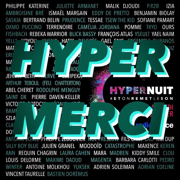 DVarrod's tweet photo. Je n’ai qu’un seul mot à vous dire pour cette #hypernuit qui restera dans nos cœurs et nos mémoires ! Tenir bon et redire aux artistes et celles et ceux qui sont près d’eux que nous continuerons à les soutenir 🙏@franceinter @francebleu @francemusique @fipradio @mouv https://t.co/L3HgN9tJBK
